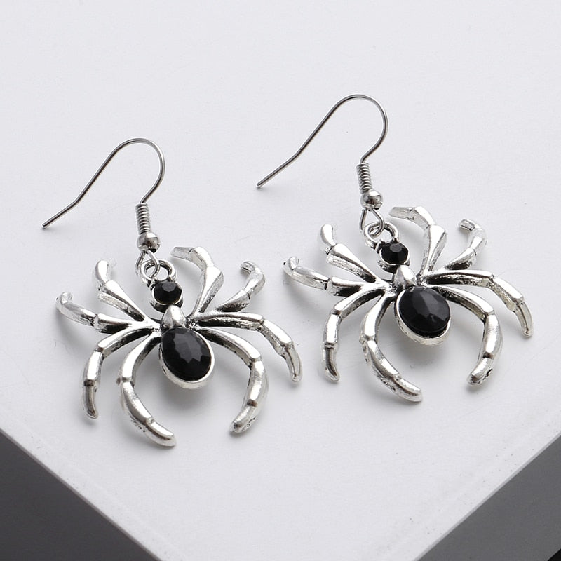 Black Spider Artsy Mystical Earrings
