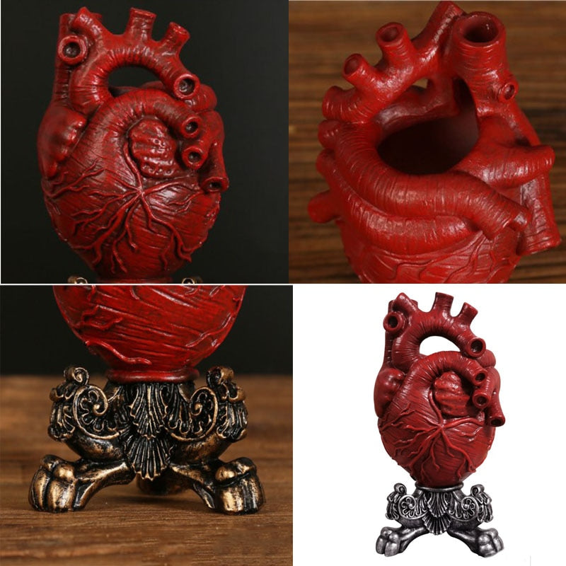 Nordic Detailed Heart Vase Home Decor