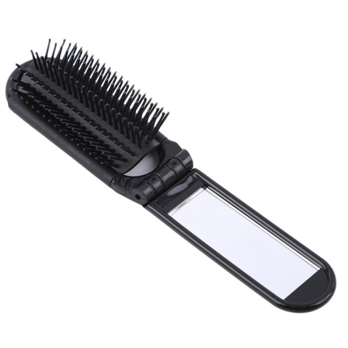 Professional Portable Foldable Hair Brush Mirror