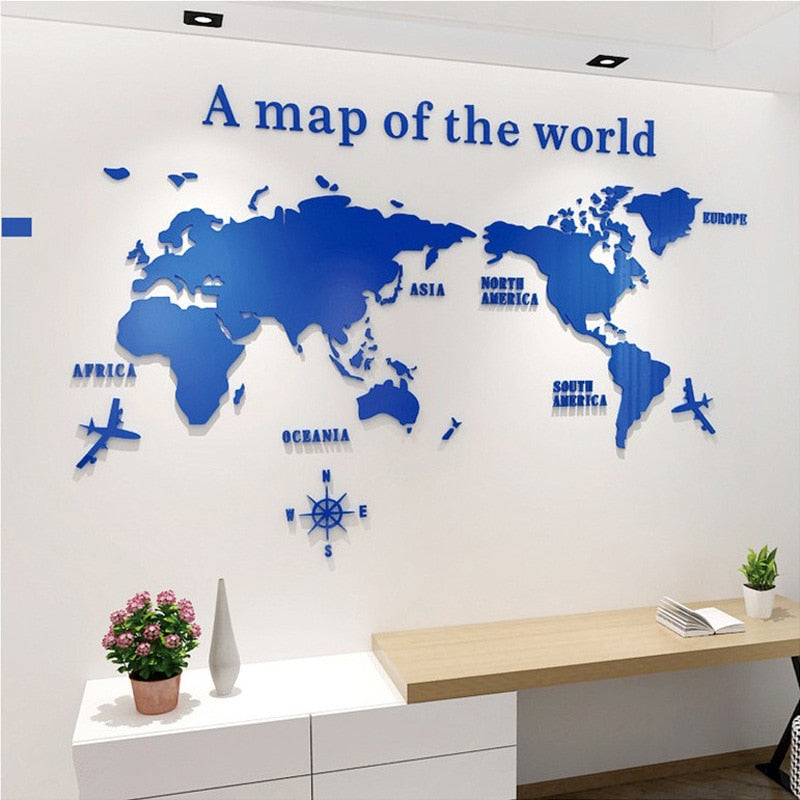 Globe Vision World Map Sticker