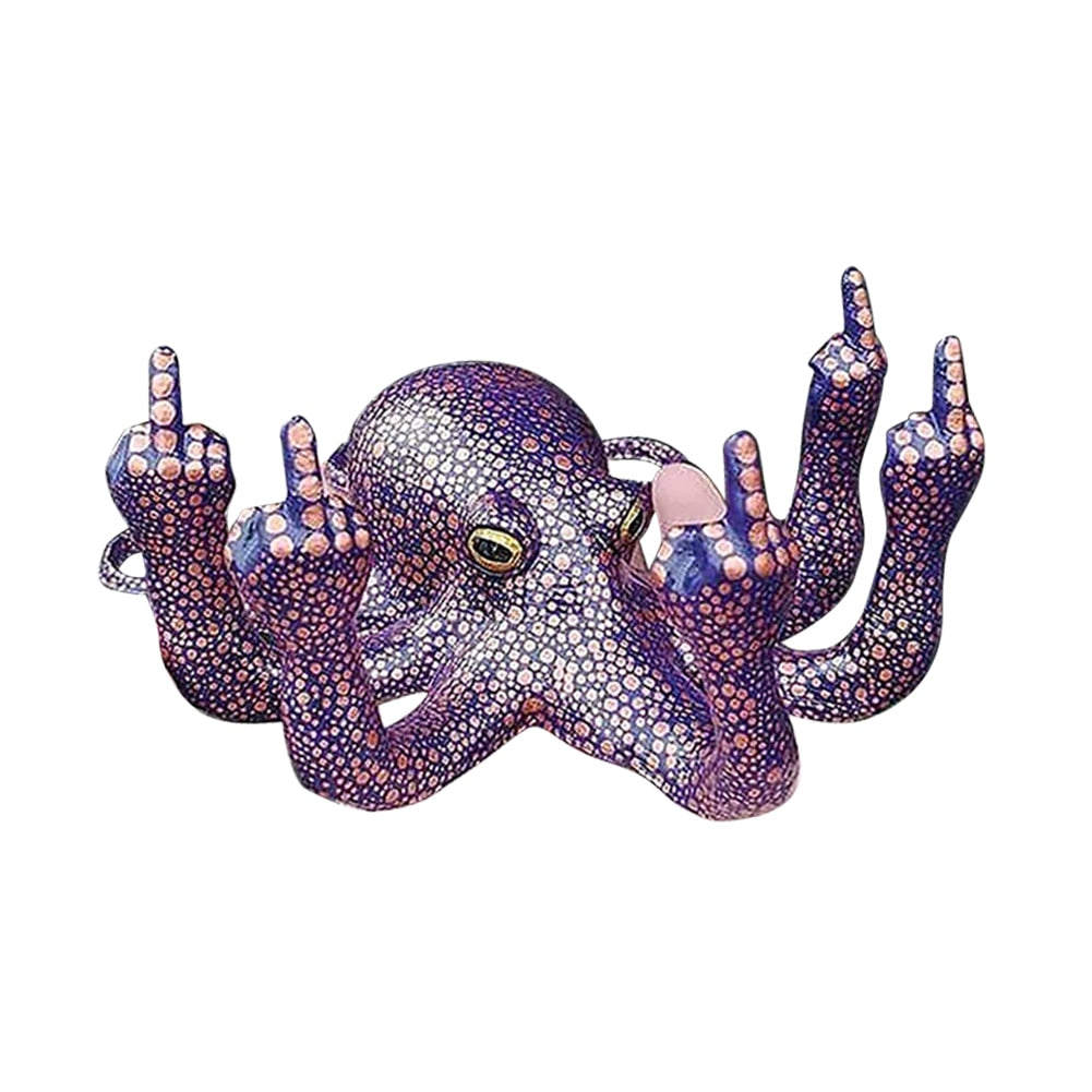 Angry Luminous Octopus Resin Decor