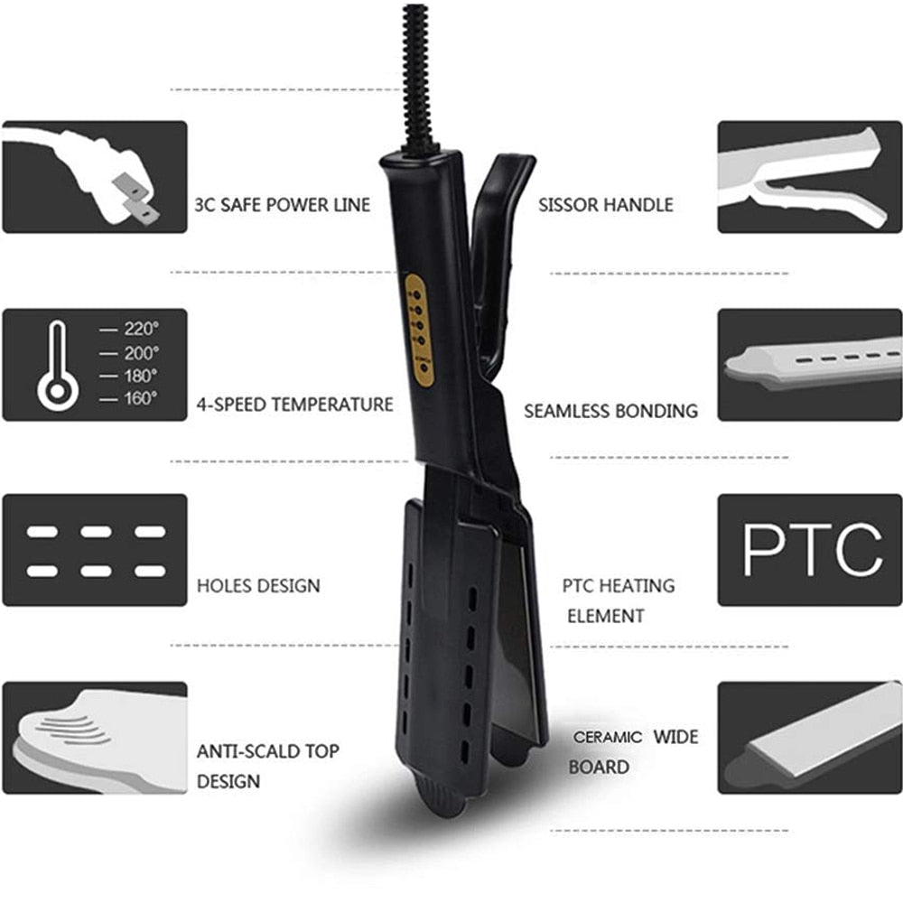 Heat Flex Adjustable Ceramic Iron Hair Styling Straightener