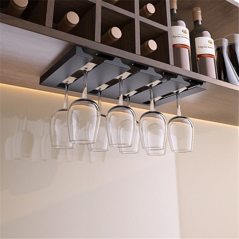 Under Cabinet Glass Organizer Rack