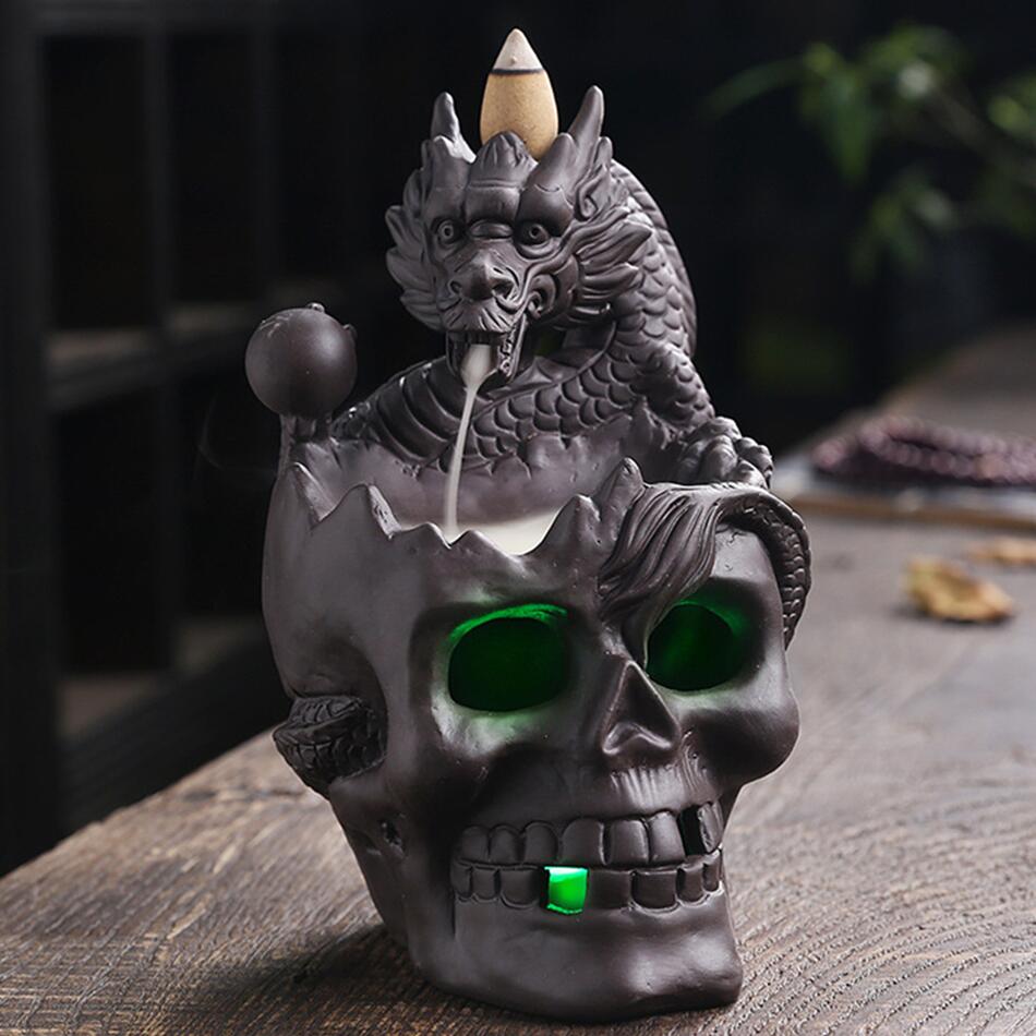 Dragon Skull LED Incense Burner