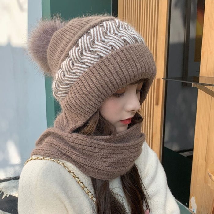 2in1 Wool Winter Scarf Hat - UTILITY5STORE