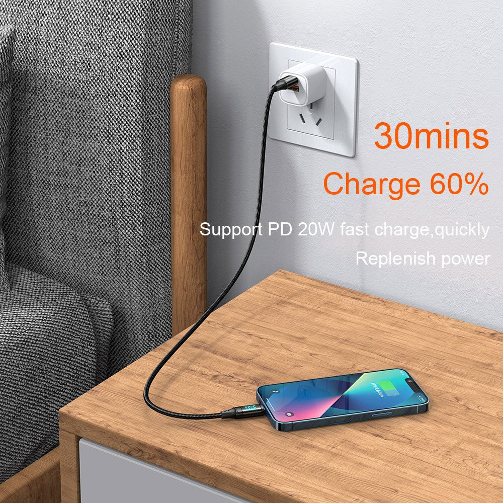 Power Display Universal Fast Charging Phone Cable