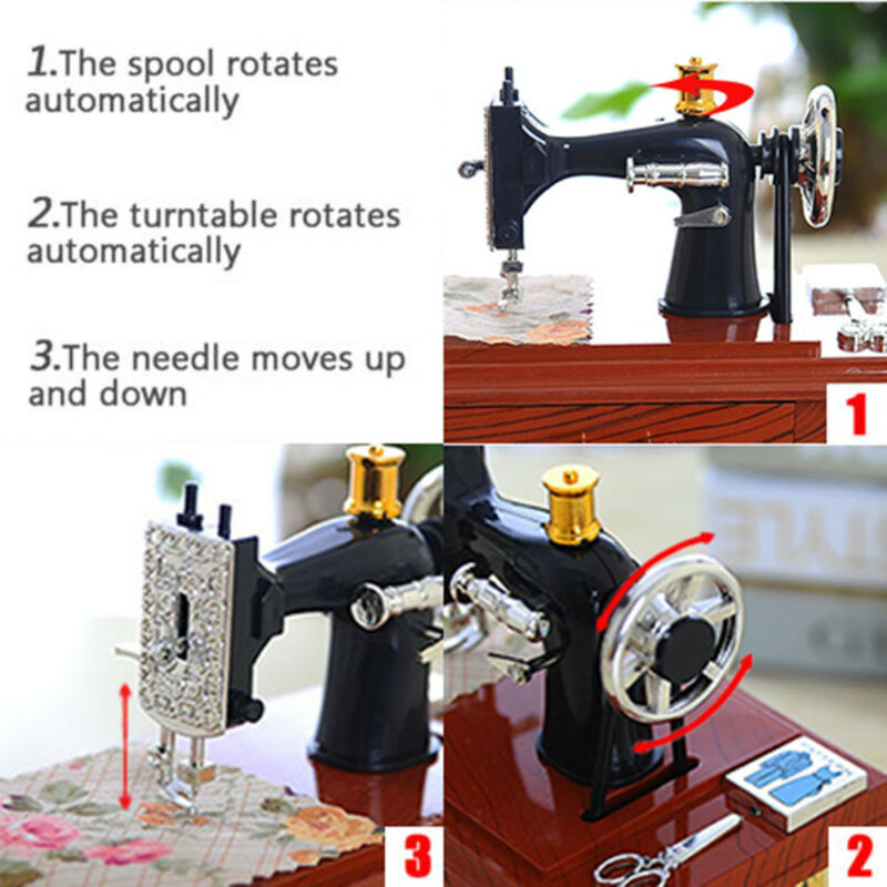 Mini Craft Retro Sewing Machine Decor