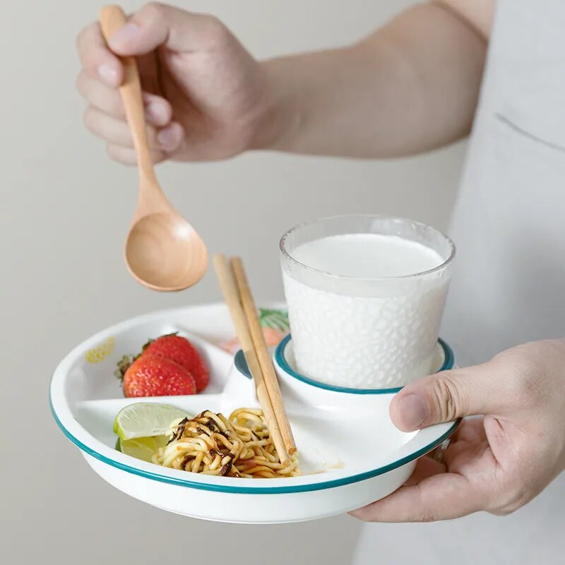 Breakfast Combo Nordic Ceramic Plate