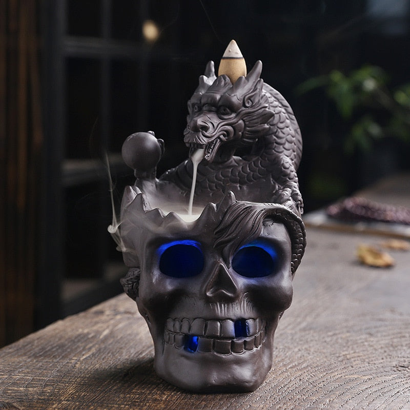 Dragon Skull LED Incense Burner