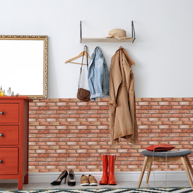 3D Self-Adhesive Brick Pattern Wallpaper - UTILITY5STORE