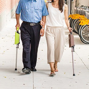Elderly Foldable Walking Chair Stick