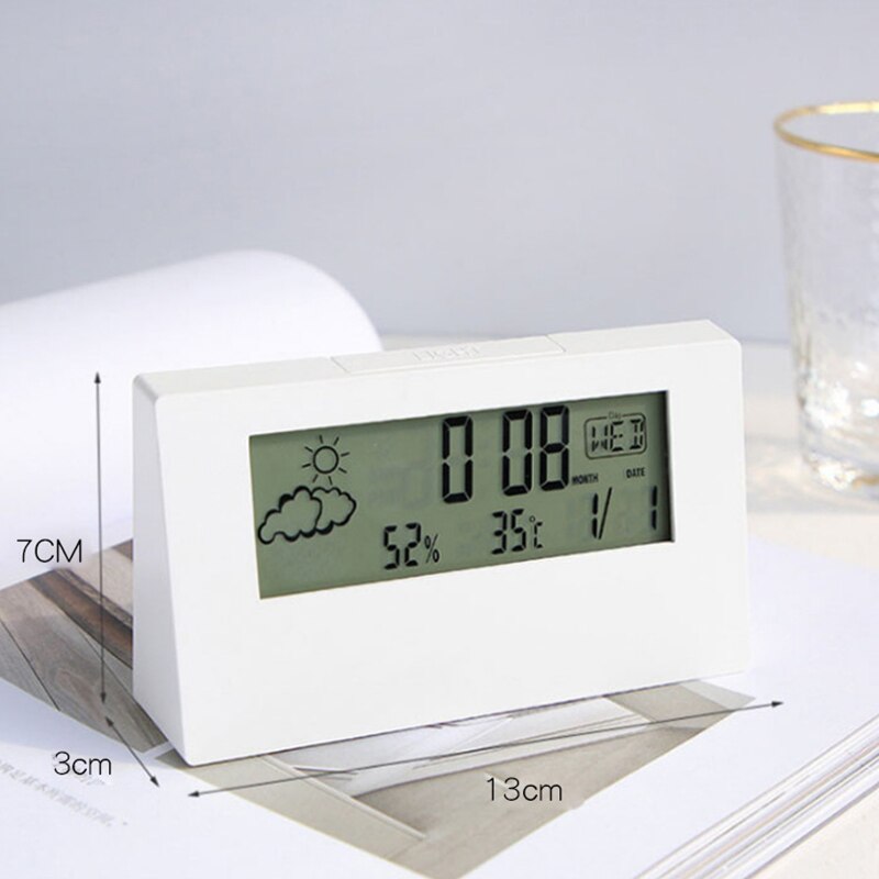 Transparent Crystal Vision Multifunctional Desktop Clock