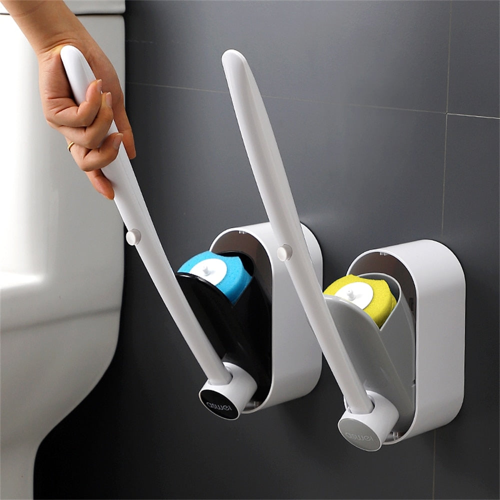 Long Handle Disposable Toilet Brush Set