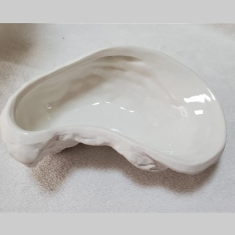 Oyster Shaped Ceramic Plate - UTILITY5STORE