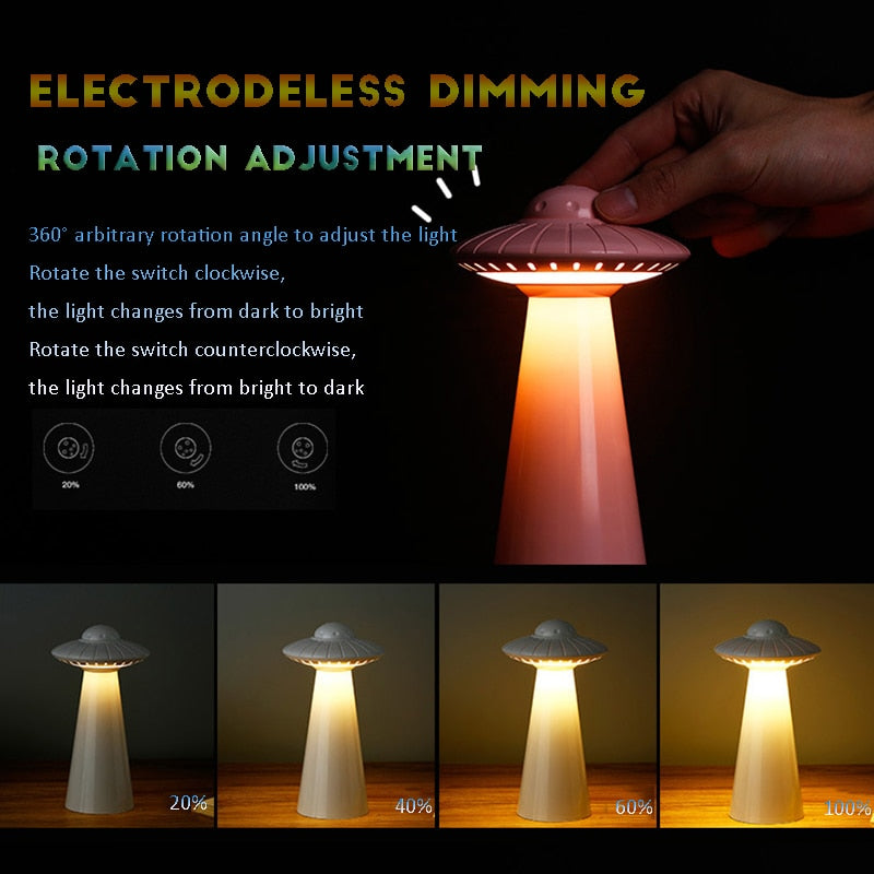 UFO Inspired Rechargeable LED Desk Lamp