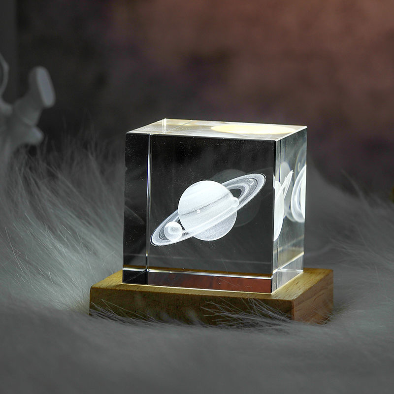 3D Crystal Cube Moon Nightlight - UTILITY5STORE