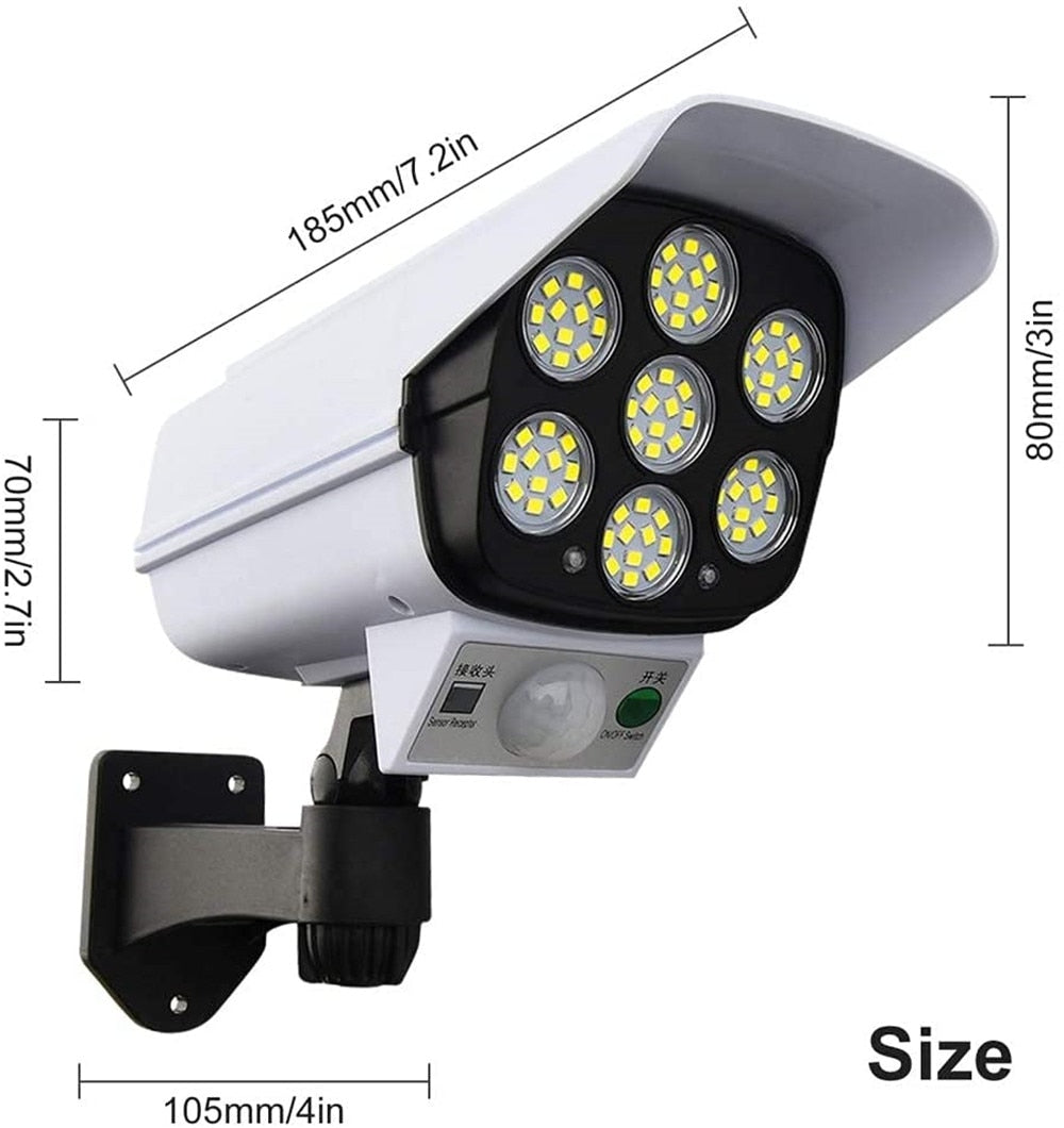 Solar Motion Sensor Dummy Security Camera Light