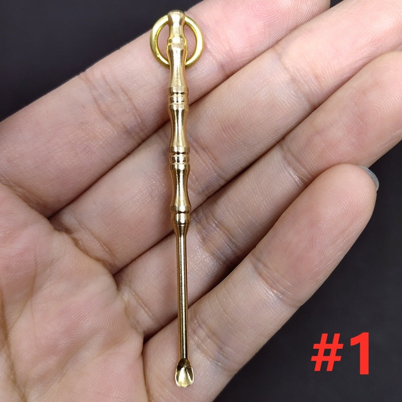 Retro Radiance Brass Mini Tool Vintage Keychain