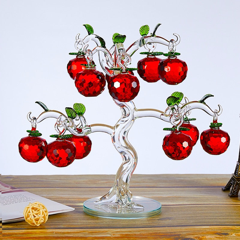 Elegant Crystal Apple Tree Home Decor