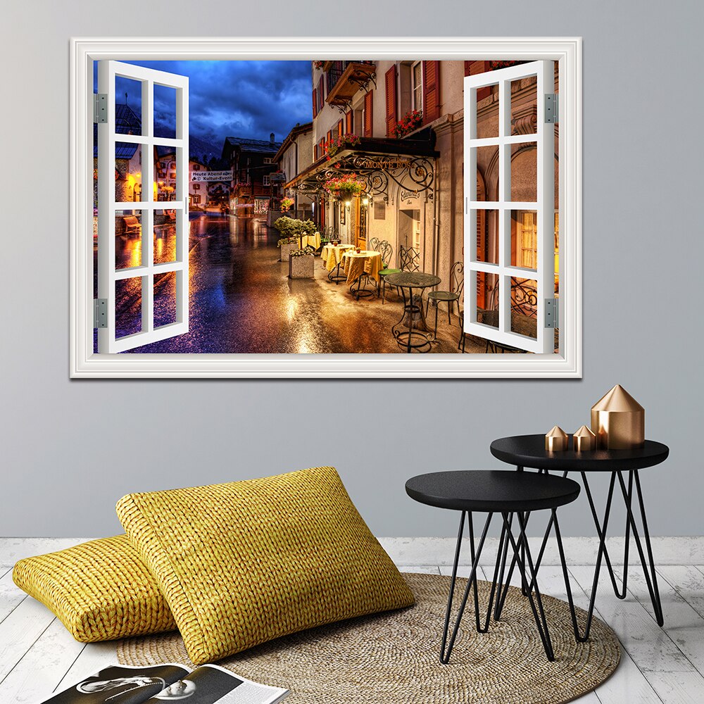 3D Street Scene Self-Adhesive European Wallpaper - UTILITY5STORE