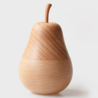 Wooden Pear Toothpick Holder