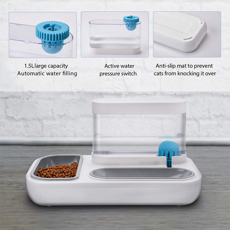 Automatic Drinking Fountain Pet Feeding Bowl - Happy2Cats