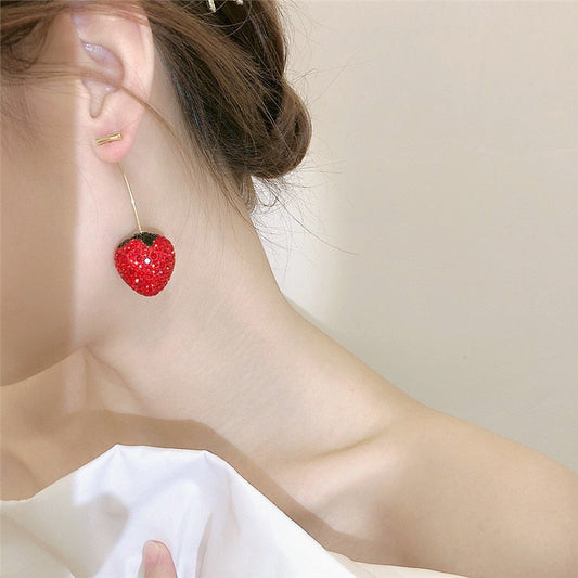 Sweet Strawberry Zircon Earrings - UTILITY5STORE