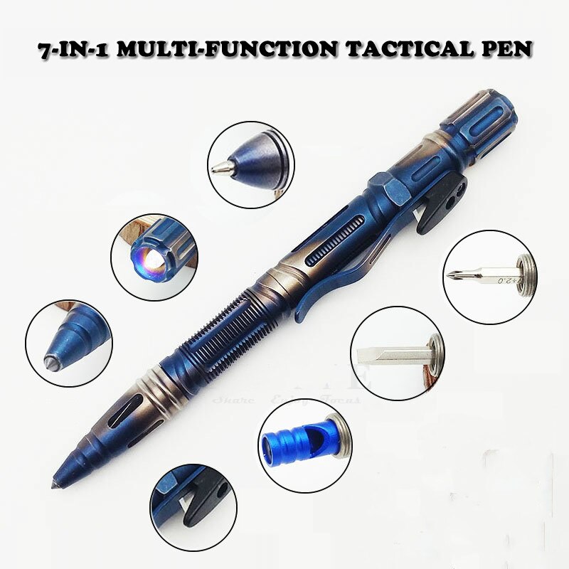 7in1 MultiFunctional Camping Pen Tool