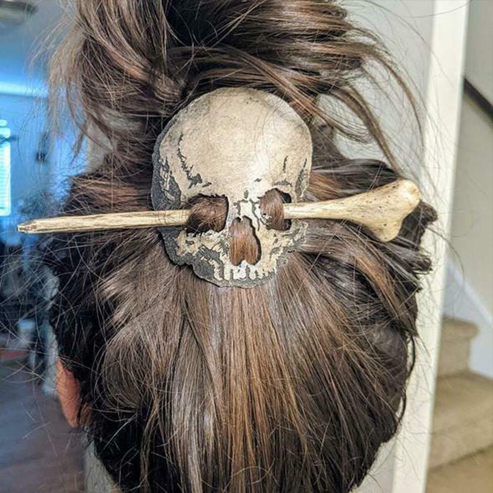 Retro Punk Metal Skull Hair Clips