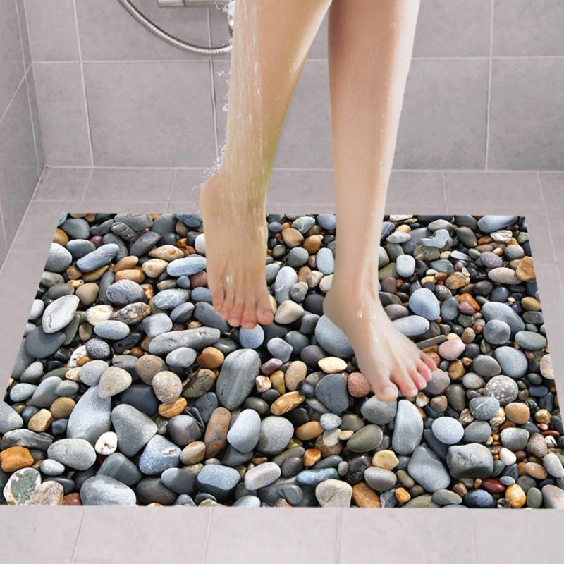 3D Stone Surface Bathroom Floor Stickers - UTILITY5STORE