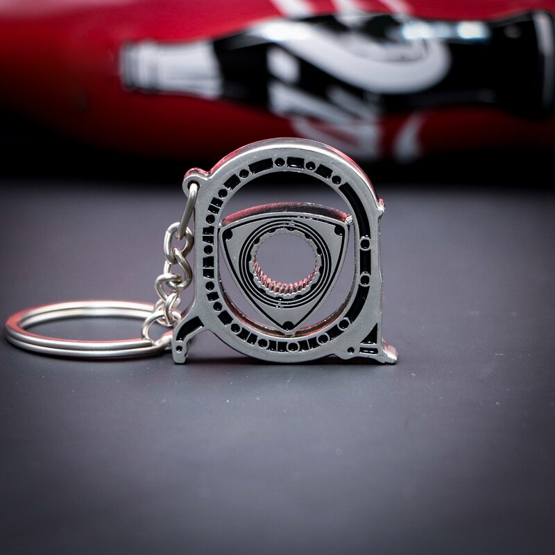 Spinning Rotor Metal Keychain