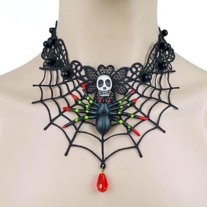 Red Bat Halloween Necklace
