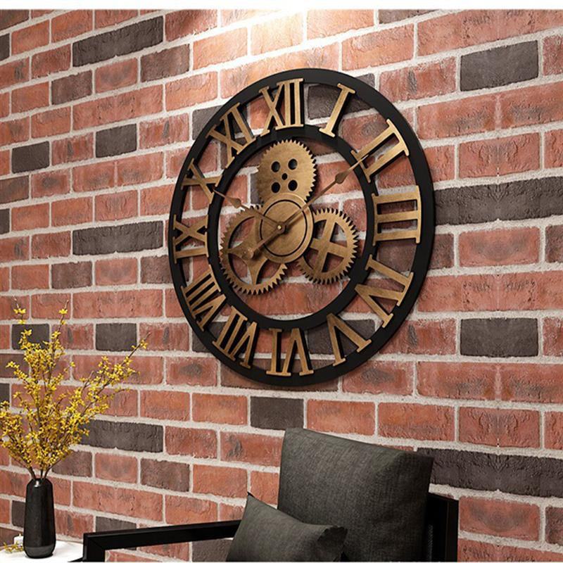 Handmade Oversized 3D Retro Decorative Wall Clock