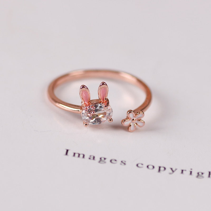 Magic Radiant Rabbit Charm Ring