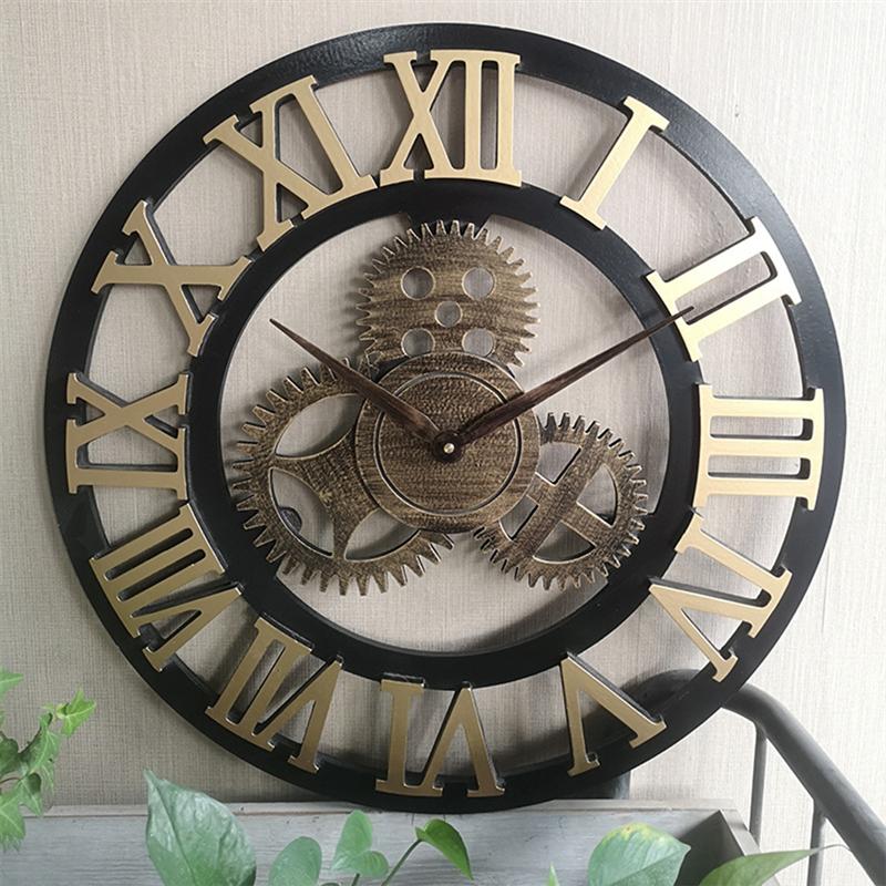 Handmade Oversized 3D Retro Decorative Wall Clock