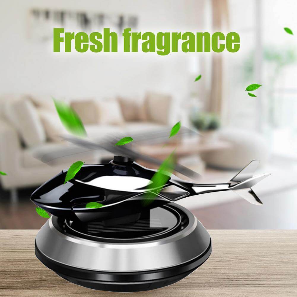 Solar Powered Rotating Helicopter Car Air Freshener
