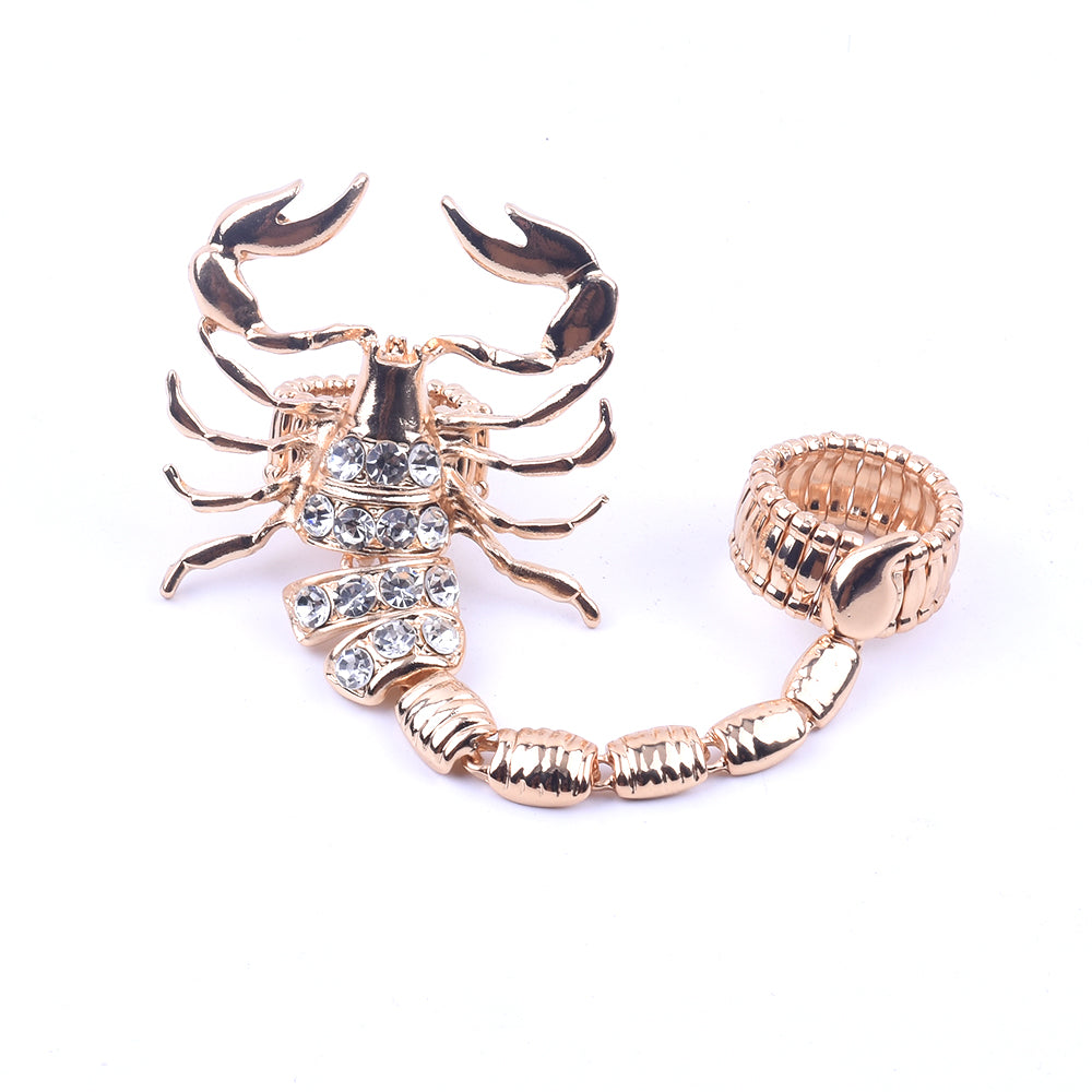 Scorpion Punk Crystal Ring