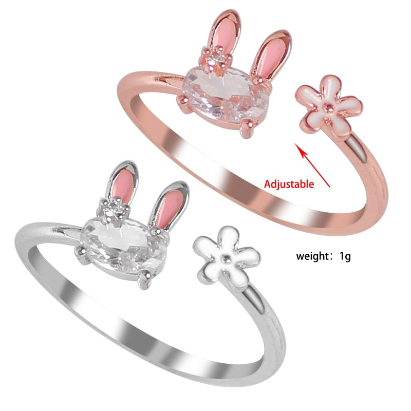 Magic Radiant Rabbit Charm Ring