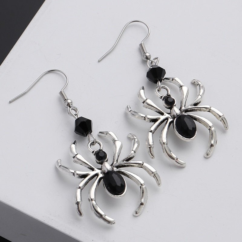 Black Spider Artsy Mystical Earrings