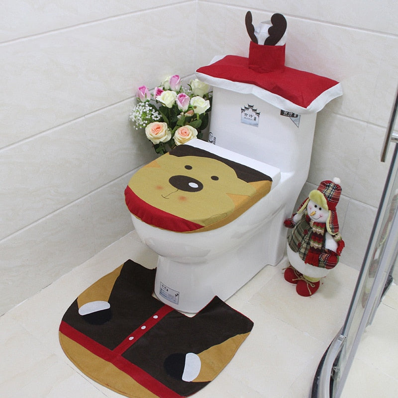 3pcs Fancy Santa Claus Toilet Seat Covers - UTILITY5STORE
