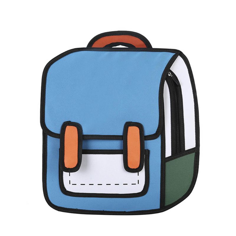 Creative 2D Unisex Cartoon Backpack