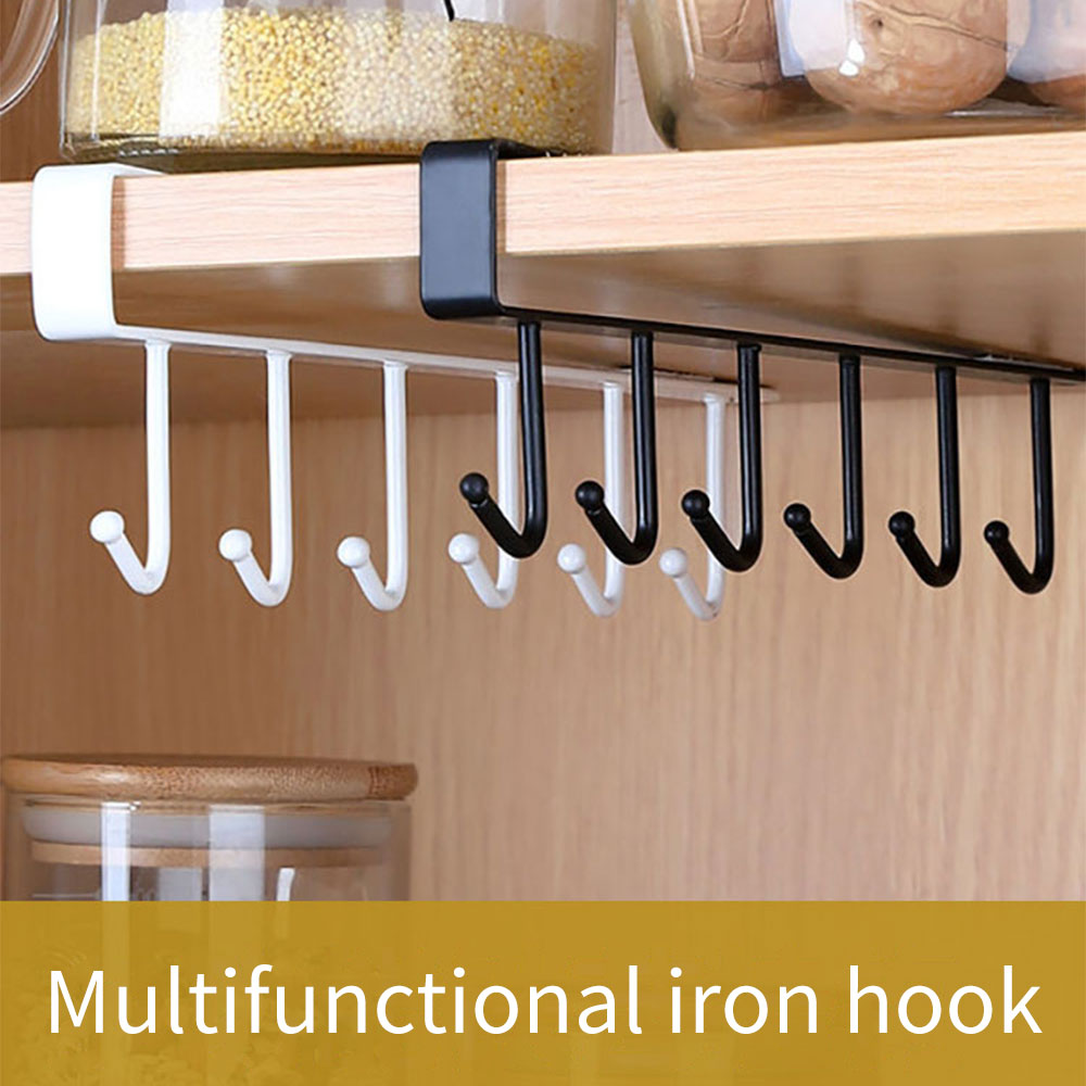 Kitchen Under Cabinet Organizer Hook Rack - UTILITY5STORE