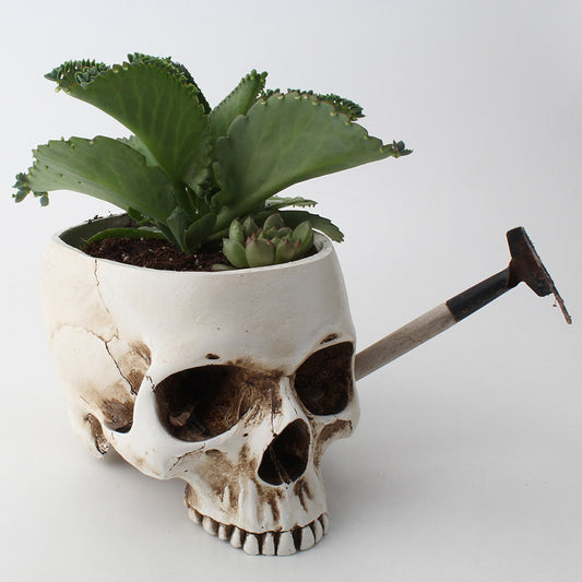 Impressive Realistic Skull Flower Vase