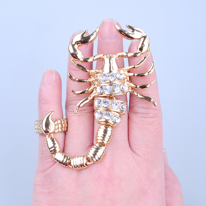 Scorpion Punk Crystal Ring