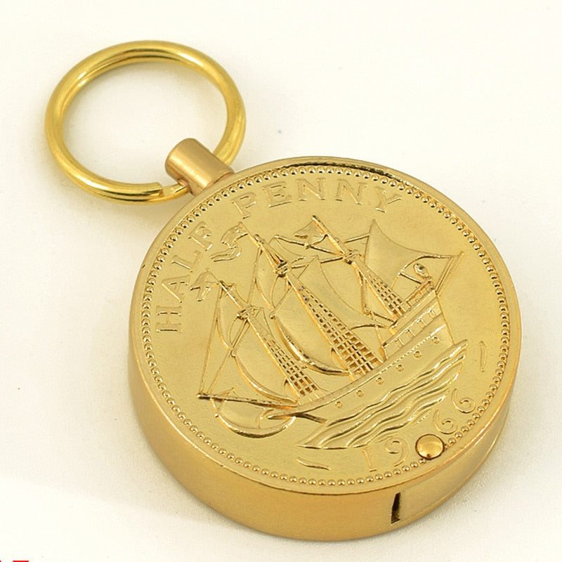 Coin Keychain Flame Kerosene Lighter