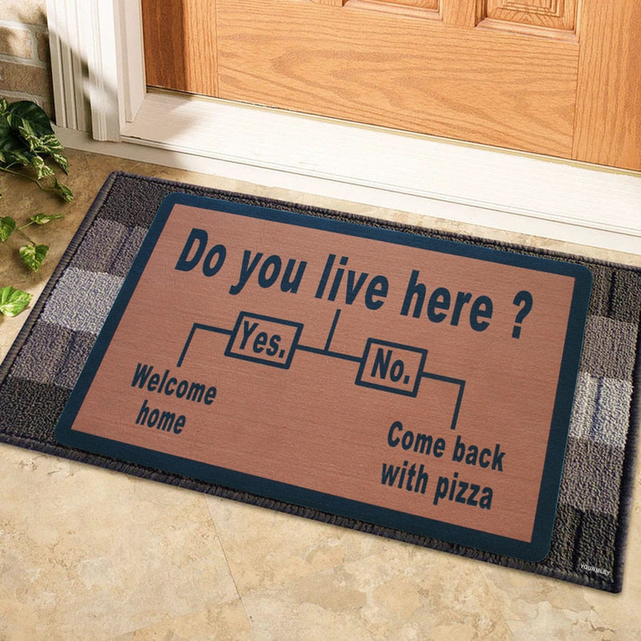 Do You Live Here Funny Anti-slip Doormat