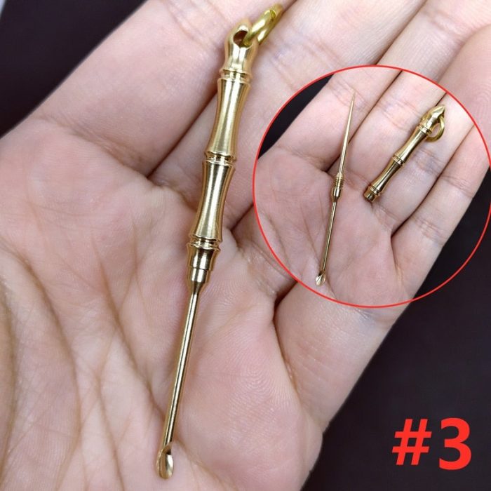 Retro Radiance Brass Mini Tool Vintage Keychain