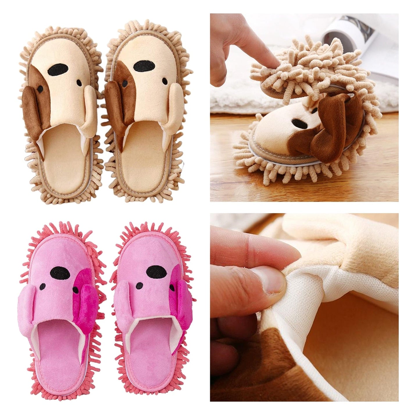 Home Helper Dust Cleaner Mop Slippers