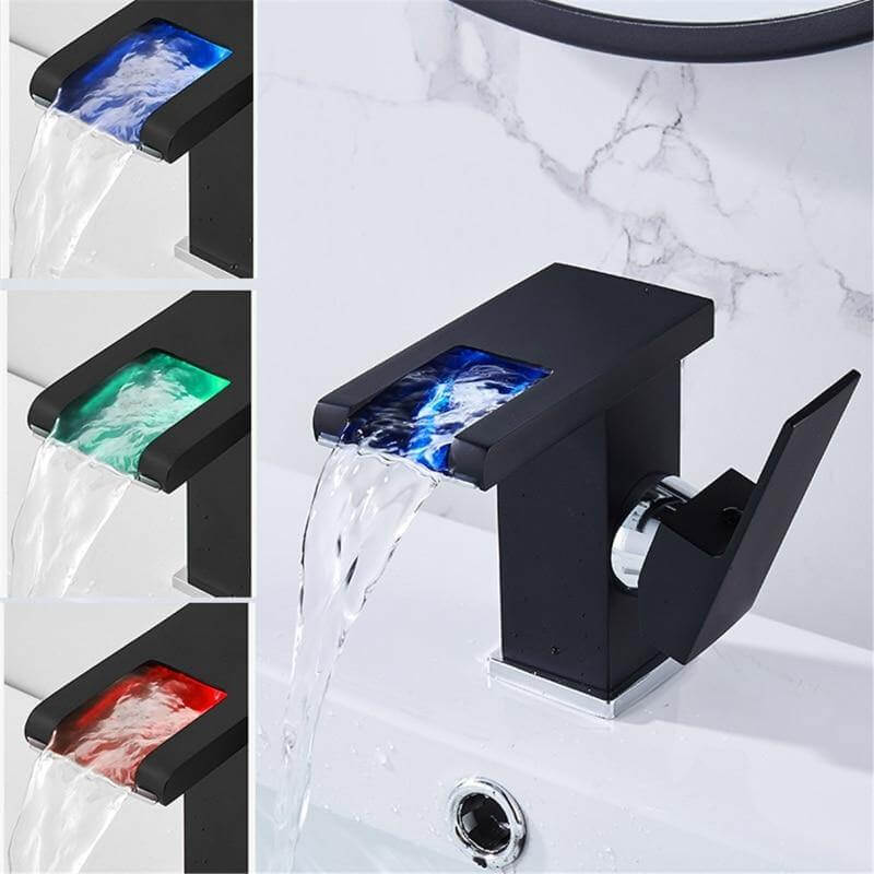 Water Temperature Sensitive LED Bathroom Faucet