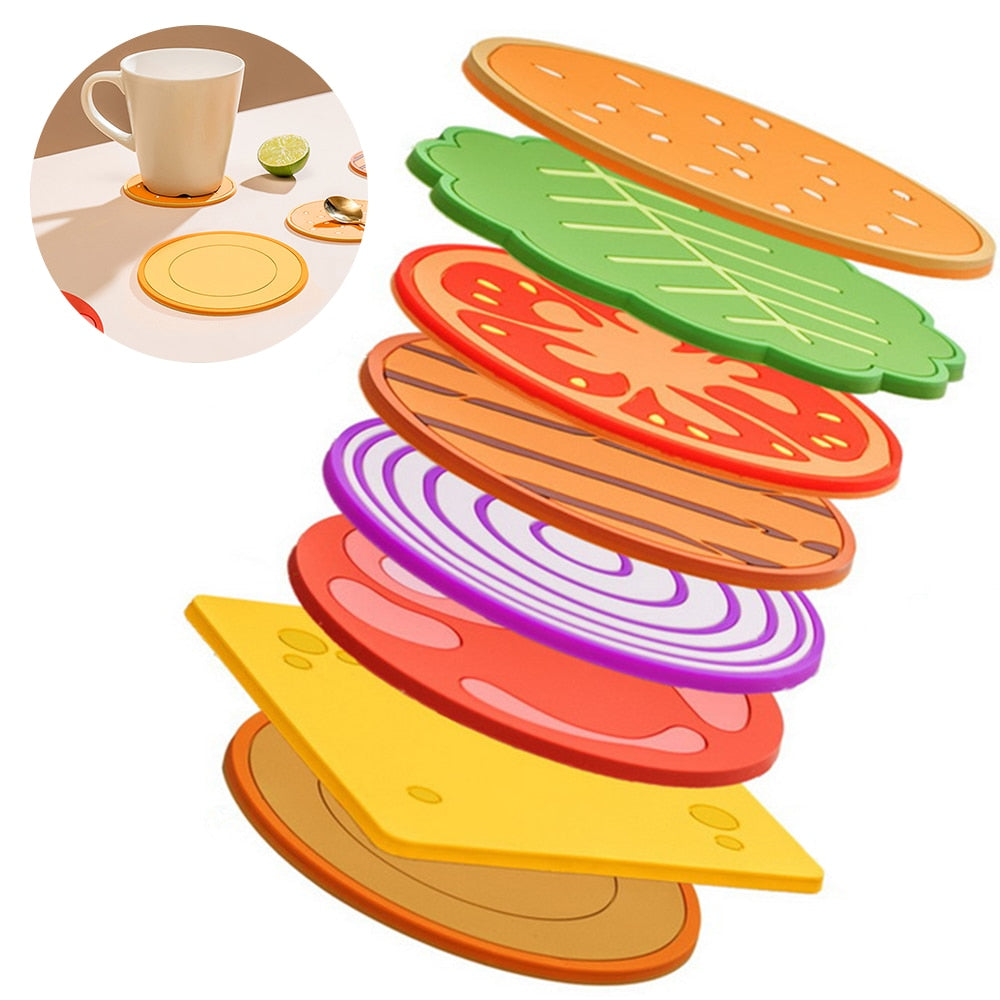 Burger Coaster Decor Set